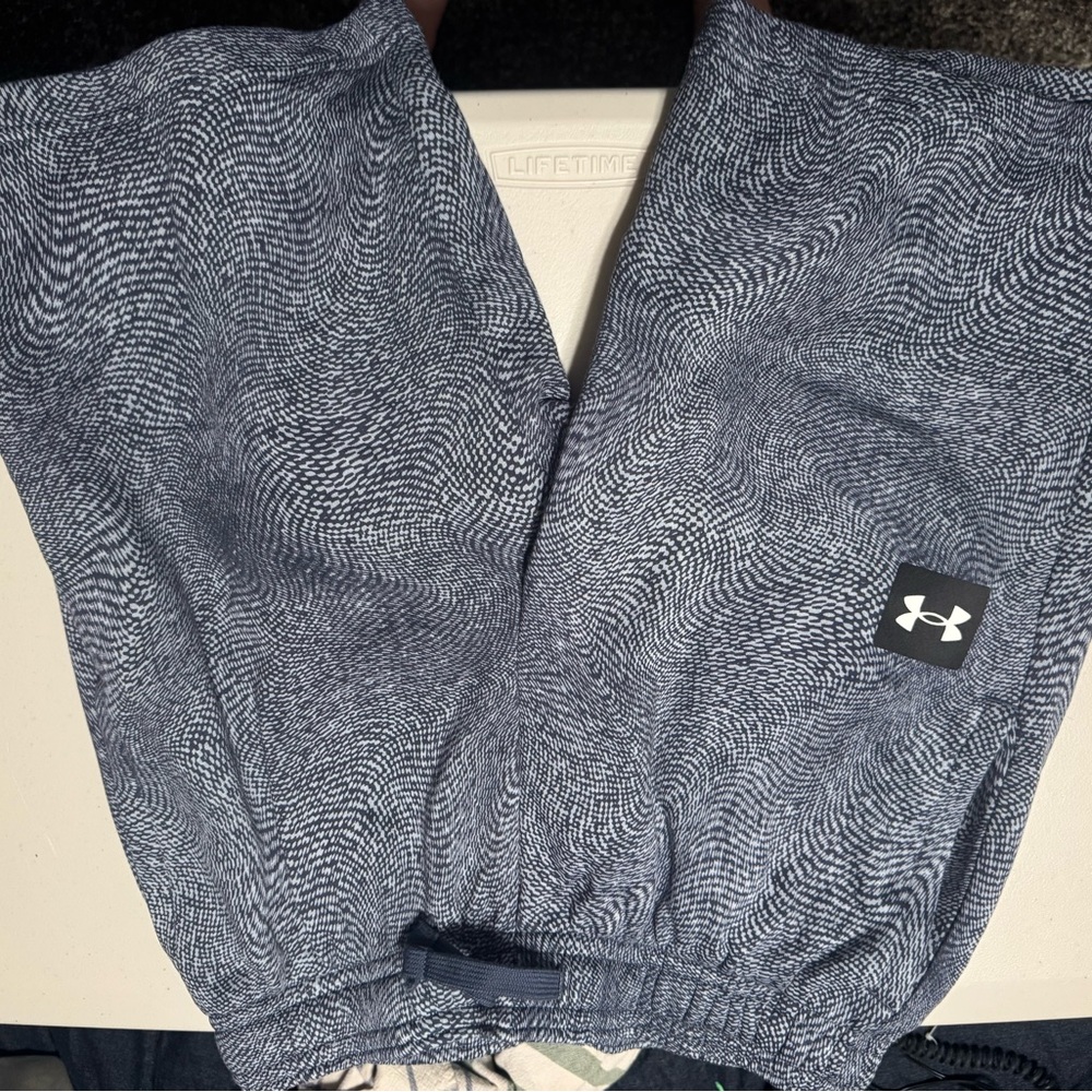 Under Armour Navy and White Marled Performance Joggers